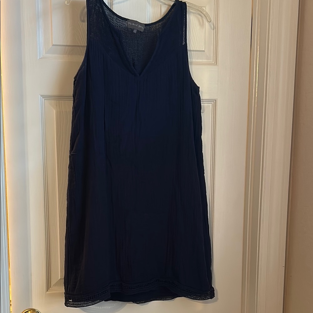 Michael Starr Navy Sleeveless Dress-Sz M